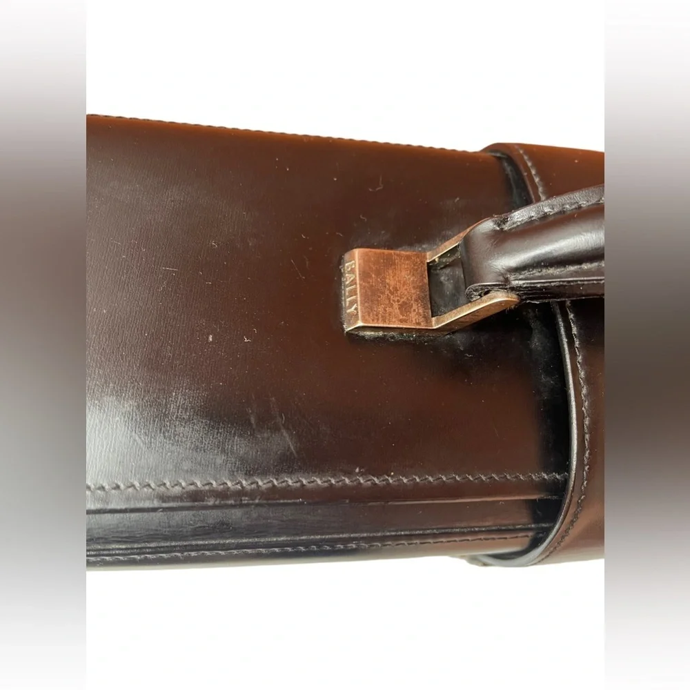 BALLY of Switzerland Leather Briefcase / Pilot - Lawyer - Doctor